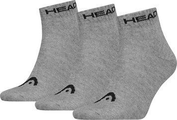 Шкарпетки Head ELEMENTS ALL SPORTS QUARTER 3P сірий Чол  701229010-004