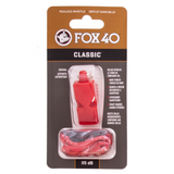 Свисток арбітра пластиковий на шнурі FOX40-CLASSIC-R, червоний FOX40-CLASSIC
