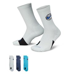 Шкарпетки Nike U NK ED CREW BBALL 3PR 144 світло-голубий, синій, бірюзовий Уні 42-46 00000024216