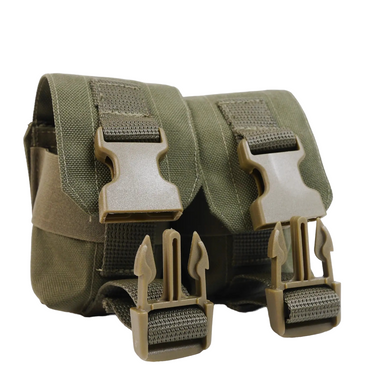 Тактичний підсумок під 2 гранати KIBORG GU Double Mag Pouch Khaki k4072