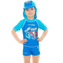 Топ сонцезахисний для хлопців Aqua Speed ​​SURF-CLUB T-SHIRT 2022 синій, блакитний Діт 110см 00000015757