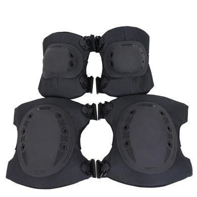 Комплект наколенники + налокотники Киборг черный (k1026) k1026