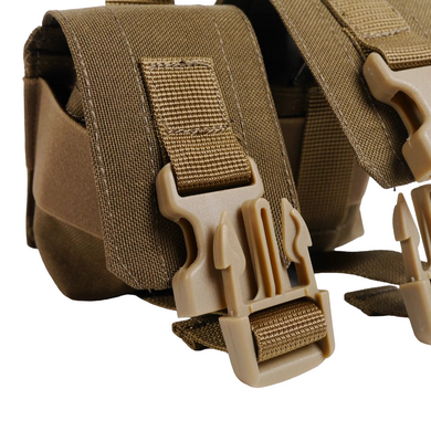 Тактичний підсумок під 2 гранати KIBORG GU Double Mag Pouch Coyote k4073