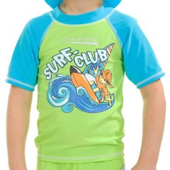 Топ сонцезахисний для хлопців Aqua Speed ​​SURF-CLUB T-SHIRT 2020 зелений, блакитний Діт 104см 00000015755