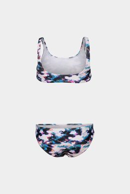 Купальник для дівчат Arena TIE AND DYE BIKINI TOP білий, синій, мультиколор Діт 006206-500