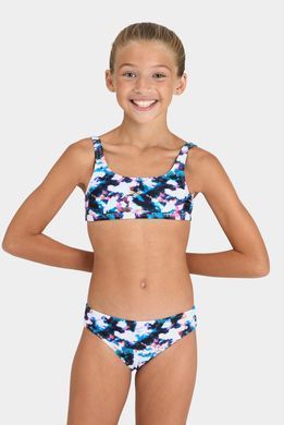 Купальник для дівчат Arena TIE AND DYE BIKINI TOP білий, синій, мультиколор Діт 006206-500