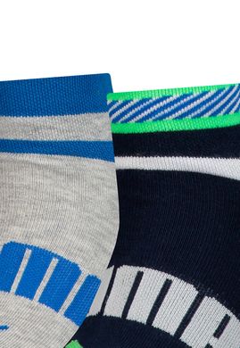 Шкарпетки Puma BOYS QUARTER 2P STRIPE темно-синій, сірий Діт 39-42 00000009523