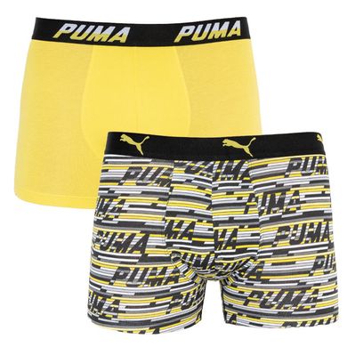 Труси-боксери Puma LOGO AOP BOXER 2P сірий, жовтий Чол L 00000009283