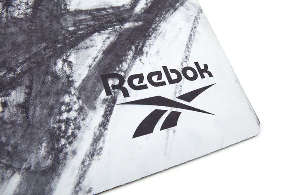 Килимок для йоги Reebok Natural Rubber Yoga Mat білий, сірий, мрамор Уні 183 х 61 х 0,32 см 00000026293