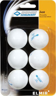 М'ячі для настільного тенісу Donic-Schildkrot Jade ball (blister card) (6) 618371S