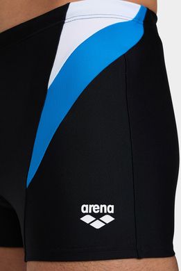 Плавки-боксери Arena SWIM SHORT PANEL чорний, білий, голубий Чол 95 00000024961