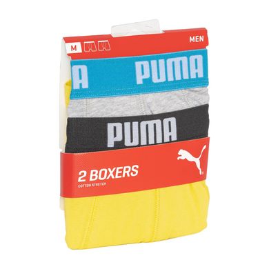Труси-боксери Puma BASIC BOXER 2P сірий, жовтий Чол XL 00000012841