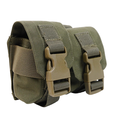 Тактичний підсумок під 2 гранати KIBORG GU Double Mag Pouch Khaki 4072