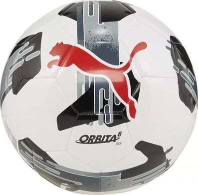 М'яч футбольний Puma Orbita 6 MS білий, чорний, червоний 3 084335-02