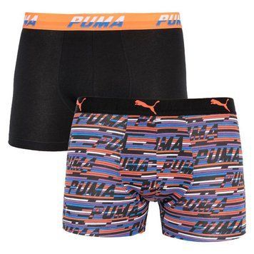 Труси-боксери Puma LOGO AOP BOXER 2P чорний, помаранчевий, синій Чол S 501003001-030