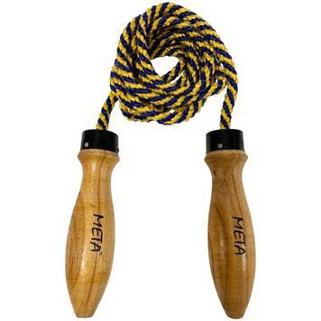 Скакалка з поліпропіленовою мотузкою Meta Skipping Jump Rope синій, жовтий, коричневий, чорний Уні O 2007100502