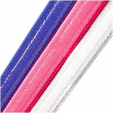 Пов'язки на голову Adidas Hairbands 3pk рожевий, синій, білий Жін One Size ADAC-16199