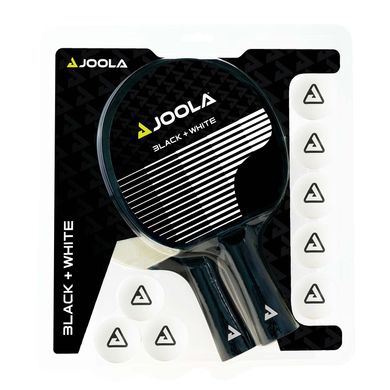 Набір ракеток для настільного тенісу Joola TT-SET BLACK+WHITE 2 ракетки + 8 м'ячів (jset5) jset5