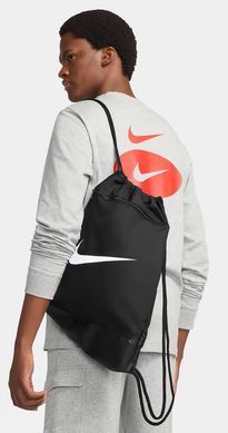 Рюкзак-мешок Nike NK BRSLA DRAWSTRNG-9.5 18L черный 33х51х5 см DM3978-010