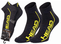 Шкарпетки Head PERFORMANCE QUARTER 2P UNISEX темно-сірий, жовтий Уні 39-42 00000020873