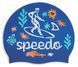 Шапка для плавання Speedo SLOGAN PRT CAP JU/JF/JM синій, білий Діт OSFM 8-0838616700 фото 6