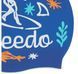 Шапка для плавання Speedo SLOGAN PRT CAP JU/JF/JM синій, білий Діт OSFM 8-0838616700 фото 5