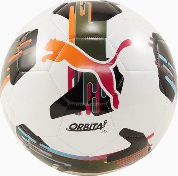 М'яч футбольний Puma Orbita 6 MS білий, чорний, помаранчевий 5 (084335-01) 084335-01