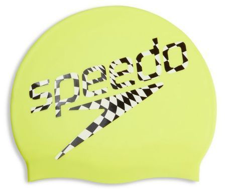 Шапка для плавання Speedo SLOGAN PRT CAP AU/AF/AM салатовий, чорний, білий Уні OSFM 00000031650