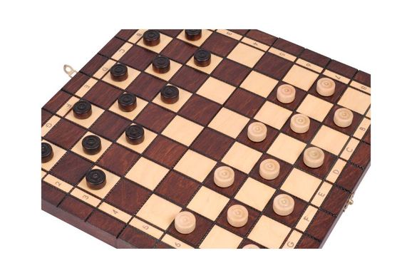 Шахи MADON Набір: шахи, шашки коричневий, бежевий Уні 35х35см арт MD165A 00000021799