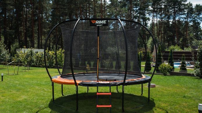 Батут PRIME SPORT INSIDE TITANPRO з внутрішньою сіткою 10 футів оранжевий PS305