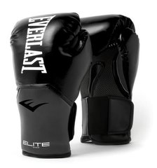Боксерські рукавиці Everlast ELITE TRAINING GLOVES чорний, сірий Уні 12 унцій 00000024542