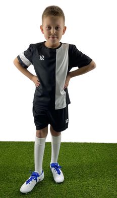 Детская футбольная форма X2 (футболка+шорты), размер S (черный/белый) DX2001BK/W-S DX2001BK/W