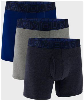 Труси UA Underwear Boxers UA PERFORMANCE COTTON - SOLID 6 3PK синій, сірий, темно-синій Чол LG 1383889-410