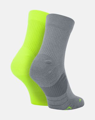 Шкарпетки Nike U NK MLTPLIER ANKLE 2PR сірий, зелений Уні 38-42 00000021254