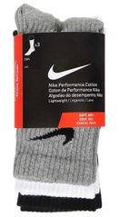 Шкарпетки Nike U NK PERF LTWT CRW 3PR NFS 144 чорний, білий, сірий Уні XL (46-50) 00000030993