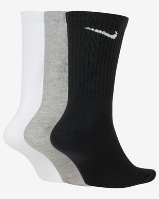 Шкарпетки Nike U NK EVERYDAY LTWT CREW 3PR чорний, білий, сірий Уні 46-50 00000007747