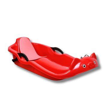 Санки пластикові з гальмами Prime Sport Snow Rider червоні PS-0007R
