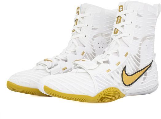 Взуття для боксу Nike Hyperko 3 білий, золотистий 42 (8.5US) 26.5 см HV6696-100