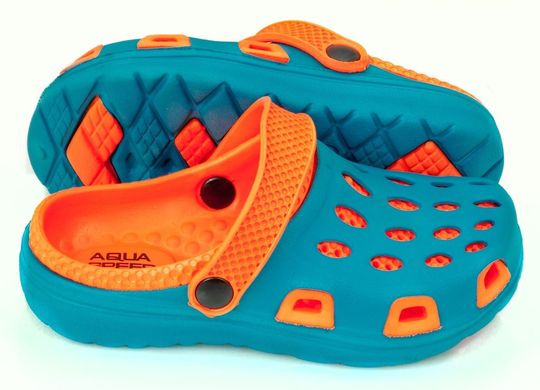 Крокси Aqua Speed SILVI 6318 блакитний, помаранчевий Діт 25 00000025604