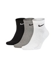 Шкарпетки Nike U NK EVERYDAY CUSH ANKLE 3PR чорний, білий, сірий Уні 38-42 00000014701