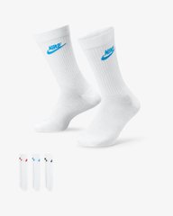 Шкарпетки Nike U NK NSW EVERYDAY ESSENTIAL CR 3PR білий, мультиколор Уні 42-46 00000017411