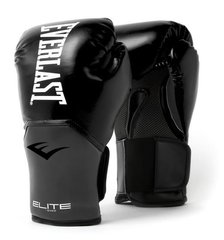 Боксерські рукавиці Everlast ELITE TRAINING GLOVES чорний, сірий Уні 14 унцій 00000024543