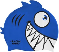 Шапка для плавання Aqua Speed ZOO Pirana 9696 піранья, синій Діт OSFM 00000024252