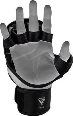 Тренувальні рукавиці RDX GRAPPLING GLOVES REX T6 PLUS чорний, червоний, білий XL (GGR-T6R) GGR-T6R