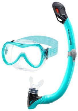 Набір маска і трубка Aqua Speed ALIZE FS + SAMOS 61091 бірюзовий Діт OSFM 621-04