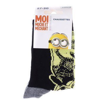 Шкарпетки MINION BOB GROS чорний, сірий Діт 37014-5