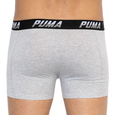 Труси-боксери Puma LOGO AOP BOXER 2P сірий, білий, чорний Чол S 501003001-200