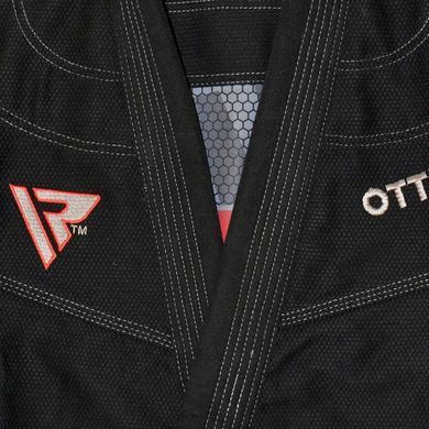 Костюм для бразильського джиу-джитсу RDX BRAZILIAN JIU-JITSU SUIT чорний A4 BJJ-S1B