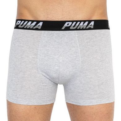 Труси-боксери Puma LOGO AOP BOXER 2P сірий, білий, чорний Чол S 501003001-200