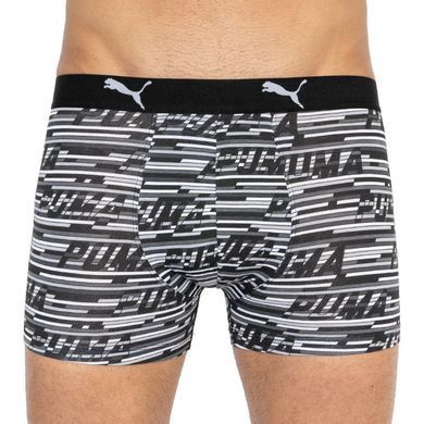 Труси-боксери Puma LOGO AOP BOXER 2P сірий, білий, чорний Чол S 501003001-200